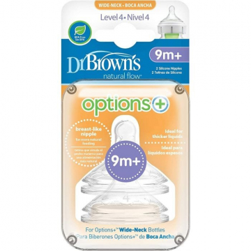 Dr Brown's - Options+ Level 4 Teats 9m+ (2 Pack) (Packaging is Damaged)