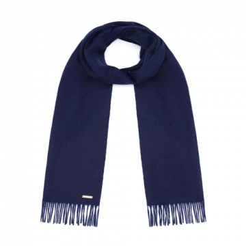 Hortons 100% Cashmere Scarf Navy Blue