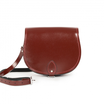 Gweniss Avery Saddle Bag - Oxblood Patent