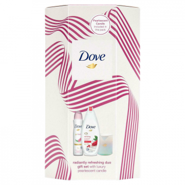 Dove - Radiantly Refreshing Duo Gift Set with Luxury Candle