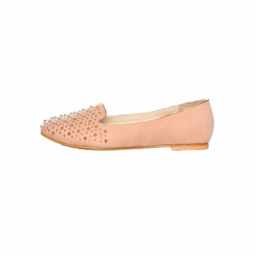 Ana Lublin Beige and Gold Ballet Flats
