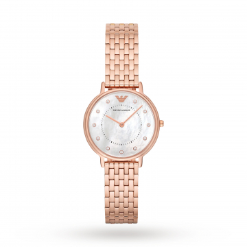 Emporio Armani Rose Gold Plated Ladies Watch AR11006