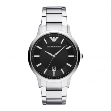 Emporio Armani Mens Silver Watch AR11181