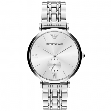 Emporio Armani Men's Watch with Silver Dial - Silver