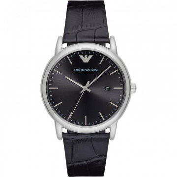 Emporio Armani Mens Classic Black Analog Watch AR2500