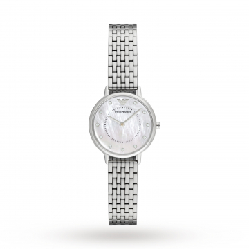 Emporio Armani Ladies Mother Of Pearl Stainless Steel Bracelet Watch AR2511