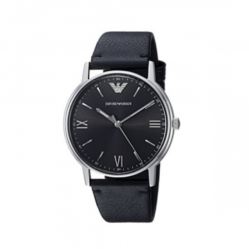 Emporio Armani Men's Black Watch - Silver/Black