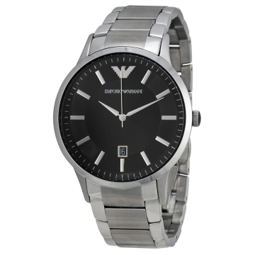 Emporio Armani Men's Watch - Silver/Black AR2457