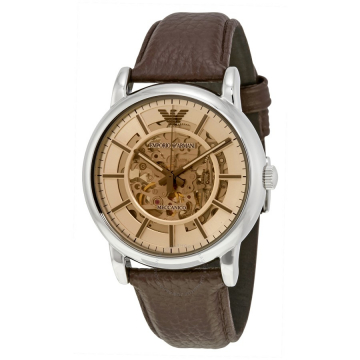 Emporio Armani Mens Brown Leather Watch