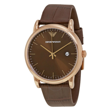 Emporio Armani Luigi Brown Sunray Dial Men's Watch