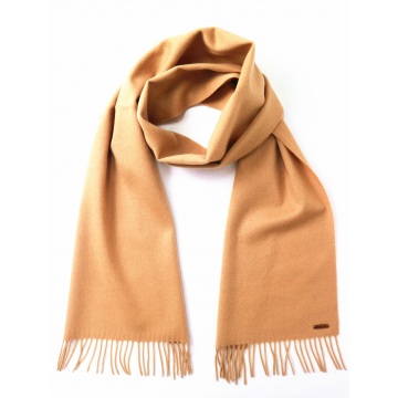 Hortons England 100% Lambswool 'Oscar' Scarf - Camel