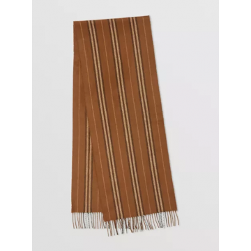 Burberry - Chestnut Brown Icon Stripe Scarf
