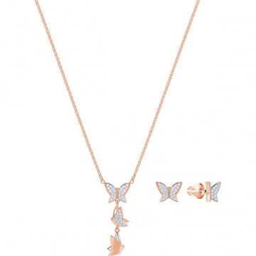Swarovski Lilia Set - White/Rose Gold