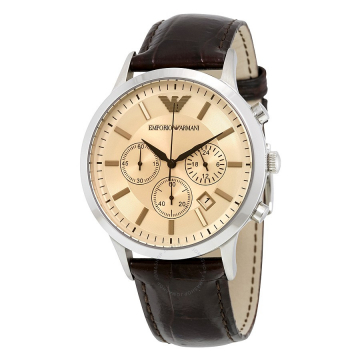 Emporio Armani Watches Armani Brown Leather Men's Watch