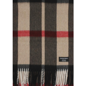 Gretna Green Wide Cashmere Scarf in Exploded Camel Thomson