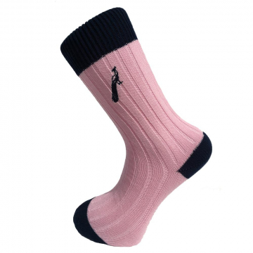 Hortons Men's Fredrick Socks - Pink & Navy (One Size)