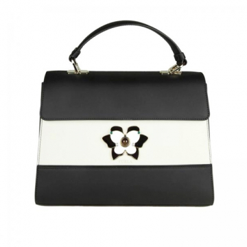 Furla Altea M Top Handle Vitello Fleu Soft Onyx and Petalo