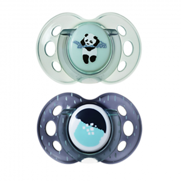 Tommee Tippee - Anytime Soothers 18-36mths Green/Grey (2pk) 
