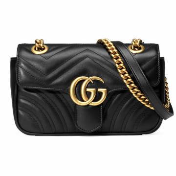 GUCCI GG Marmont Small Shoulder Bag - Black