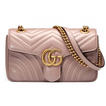 GUCCI GG Marmont Small Shoulder Bag - Nude