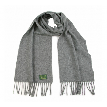 Glencroft 100% Pure Lambswool Plain Scarf - Limestone Grey
