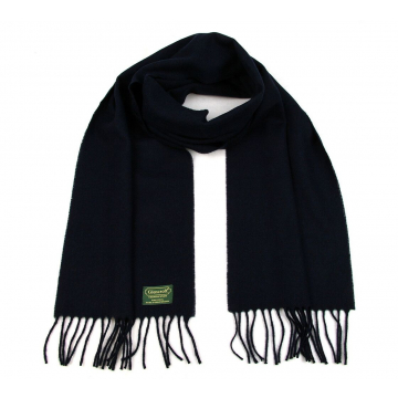 Glencroft 100% Pure Lambswool Plain Scarf - Navy