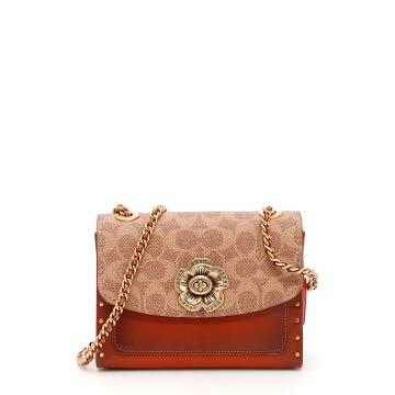 Coach Parker 18 In Signature Canvas With Rivets - Tan