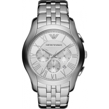 Emporio Armani Men's Stainless Steel Watch - Silver/White