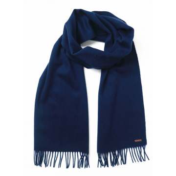 Hortons England 100% Lambswool 'Oscar' Scarf - Navy