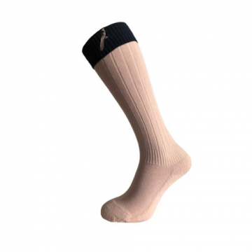 Hortons Ladies Long Sock Pink & Navy High Top 