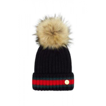 Hortons Kloster Pom Pom Hat Black 