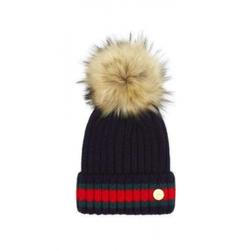 Hortons Kloster Pom Pom Hat Navy