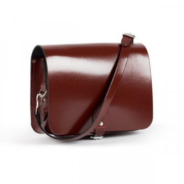 Gweniss Riley Saddle Bag - Oxblood Patent