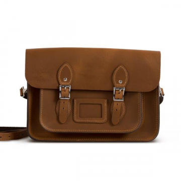 Gweniss Charlotte Satchel - Premium Vintage Tan - 12.5"