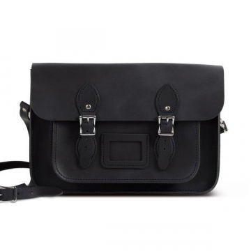 Gweniss Charlotte Satchel - Premium Vintage Black - 13"
