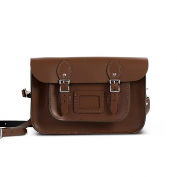 Gweniss Charlotte Satchel - Dark Brown - 11"