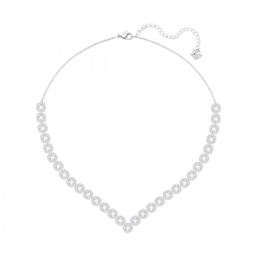 Swarovski Angelic Square Necklace Large - White/Rhodium Plating