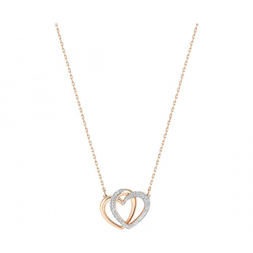 Swarovski Dear Necklace Medium - White/Rose Gold Plating