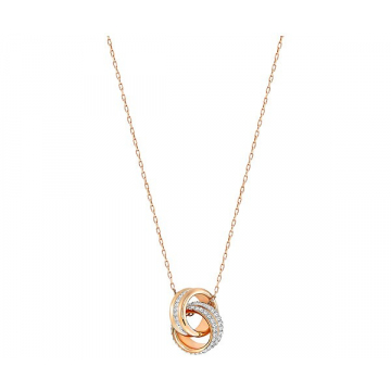 Swarovski Further Pendant Small - White/Rose Gold Plating