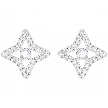 Swarovski Sparkling Dance Star Stud Pierced Earrings - Silver