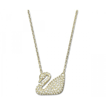 Swarovski Swan Necklace - Gold