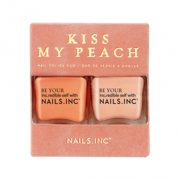 Nails Inc. Kiss My Peach Nail Polish Duo Set (2 x 14ml)