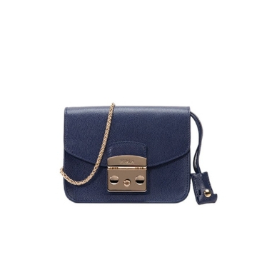 Furla Metropolis Small Shoulder Bag in Navy Blue