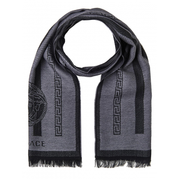 Versace Wool Scarf – Grey