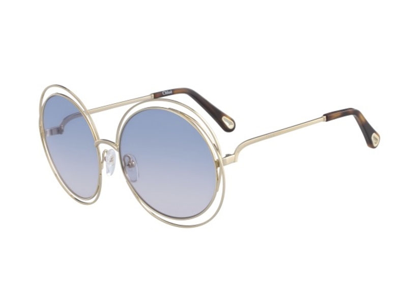 Chloé CE114SD Carlina Gold Havana Azure Sunglasses For Women