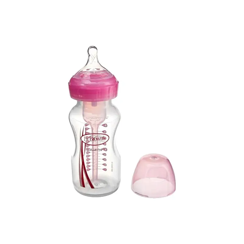 Dr Brown - Options+ Anti-Colic Baby Bottle Pink (270ml)