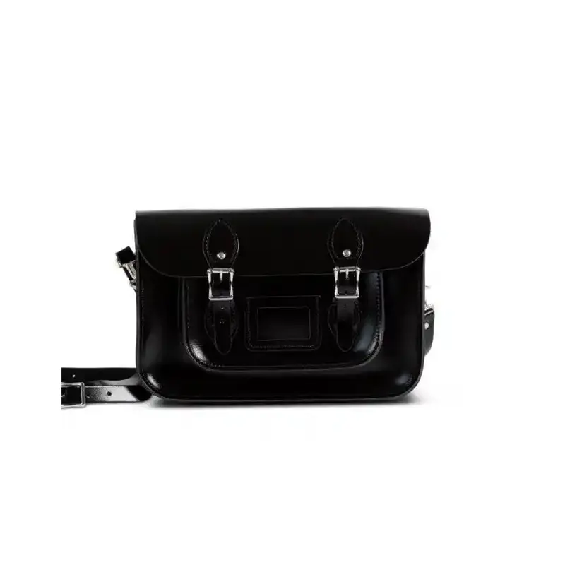 Gweniss Charlotte Satchel - Black Patent - 12.5"