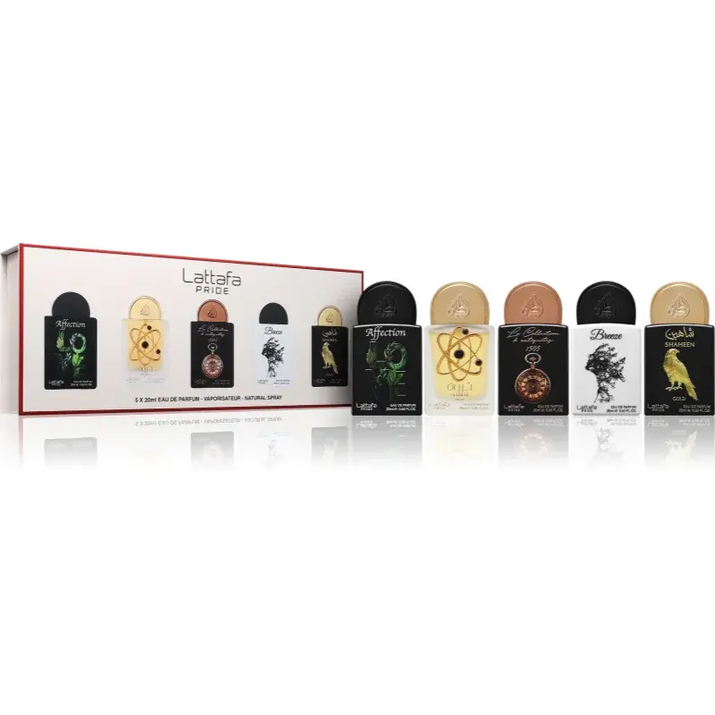 Lattafa - Gift Set 20ml X 5 Pcs Gift Set (Affection, Breeze, Tharwah Gold, Shaheen Gold & La Collection D'Aantiquites)