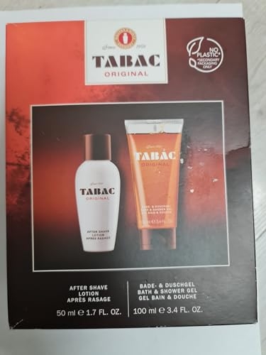 Tabac Original 2 Piece Gift Set - Aftershave Lotion (50ml) & Bath & Shower Gel (100ml)