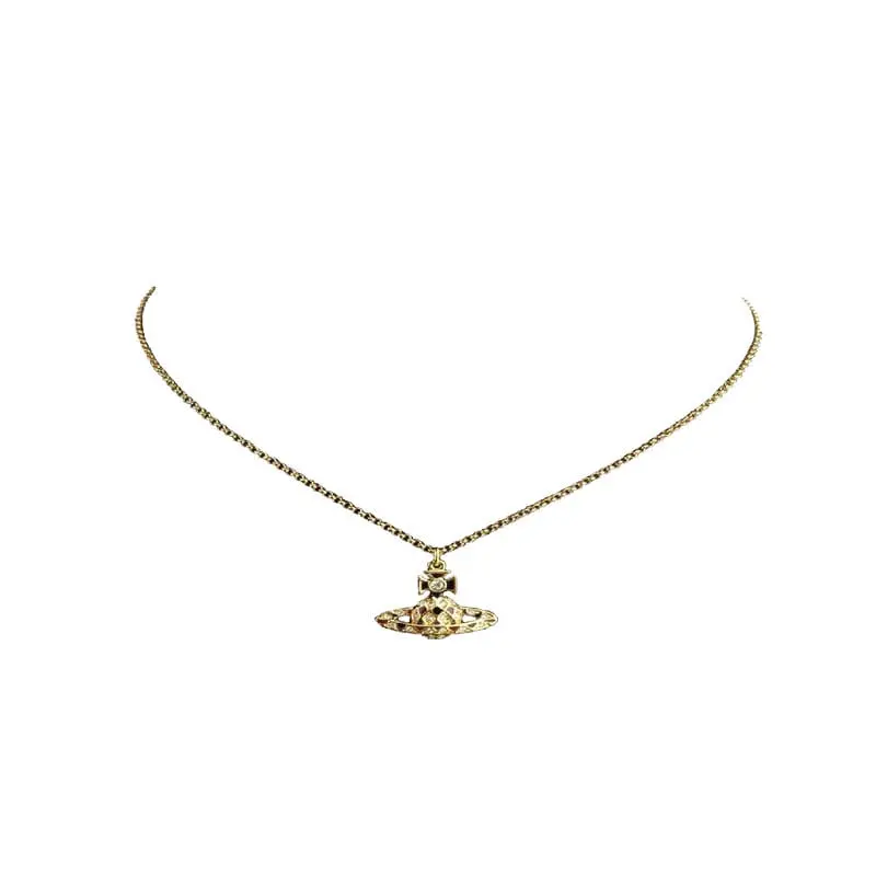 Vivienne Westwood - Harlequin Small Bas Relief Pendant Gold/ Black, Oxblood